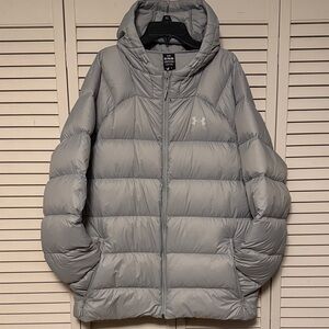 Under Armour Storm Light Gray Hooded Puffer Jacket